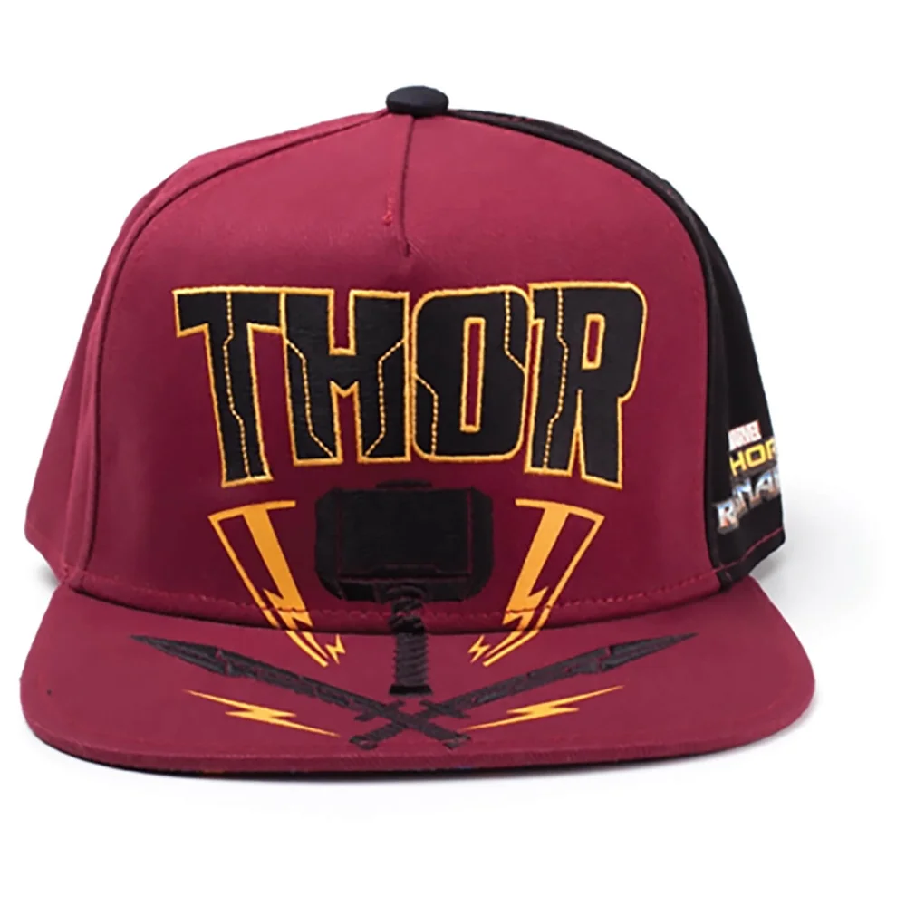 Marvel Thor Ragnarok Men's Thor Hammer Snapback - Red Afbeelding 1