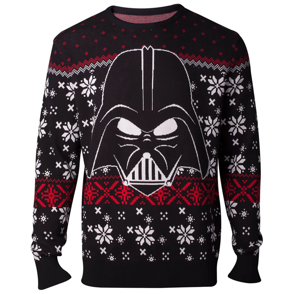 Star Wars Darth Vader Christmas Knitted Jumper - Black - S - Zwart Afbeelding 1