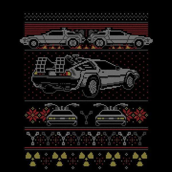 Back To The Future Back In Time For Christmas Dames Kerst T-Shirt - Zwart