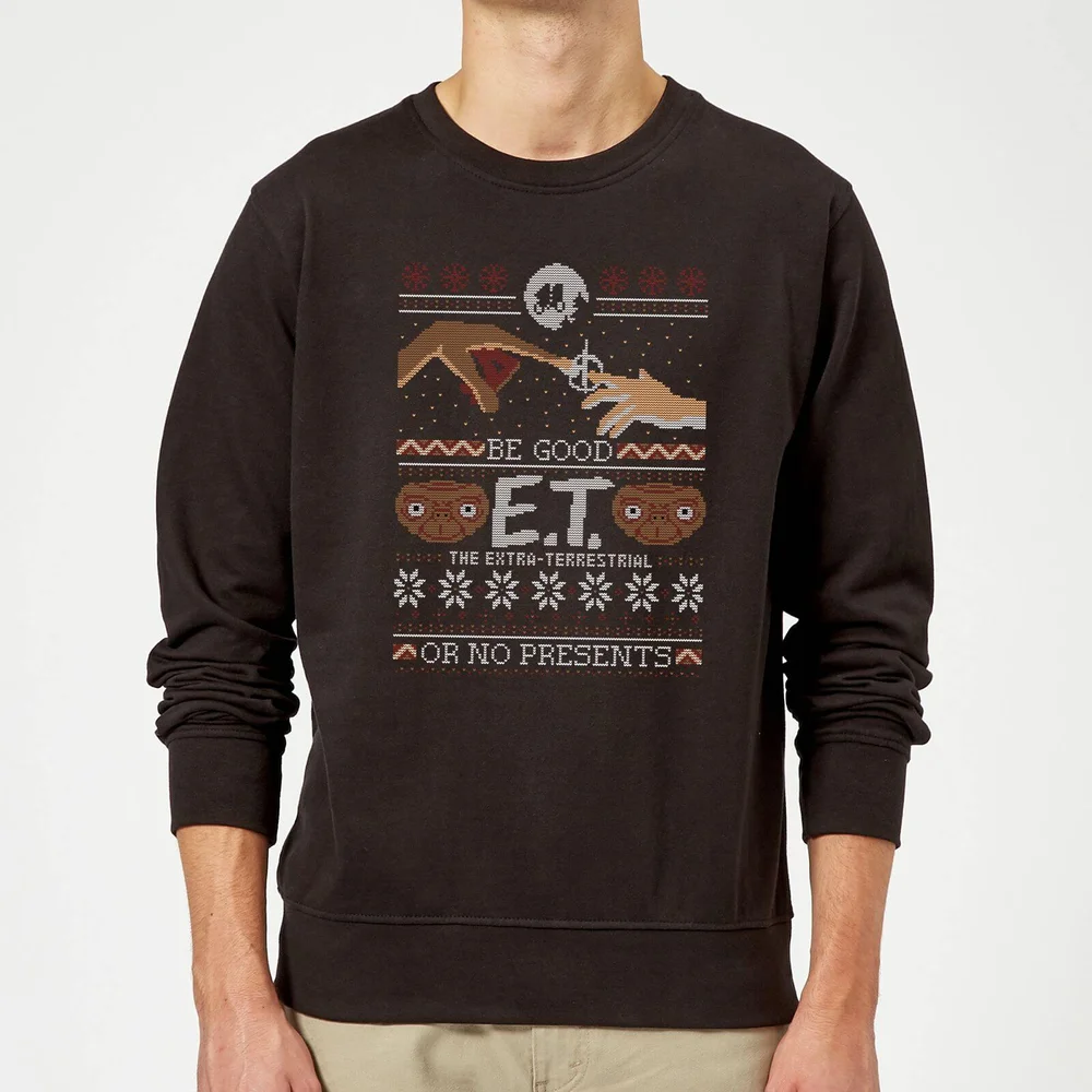 E.T. the Extra-Terrestrial Be Good Or No Presents Kersttrui - Zwart - S Afbeelding 1