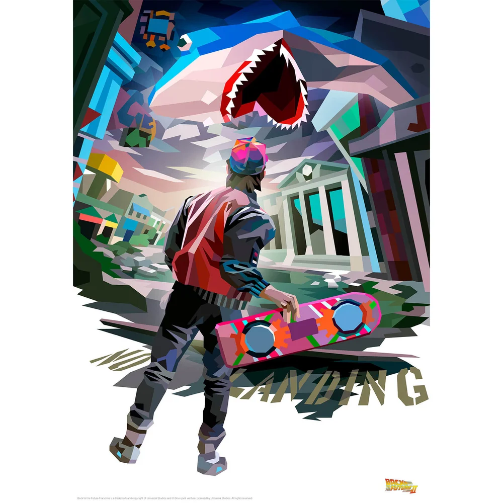 Back to the Future Illustrative Limited Edition Art Print Afbeelding 1