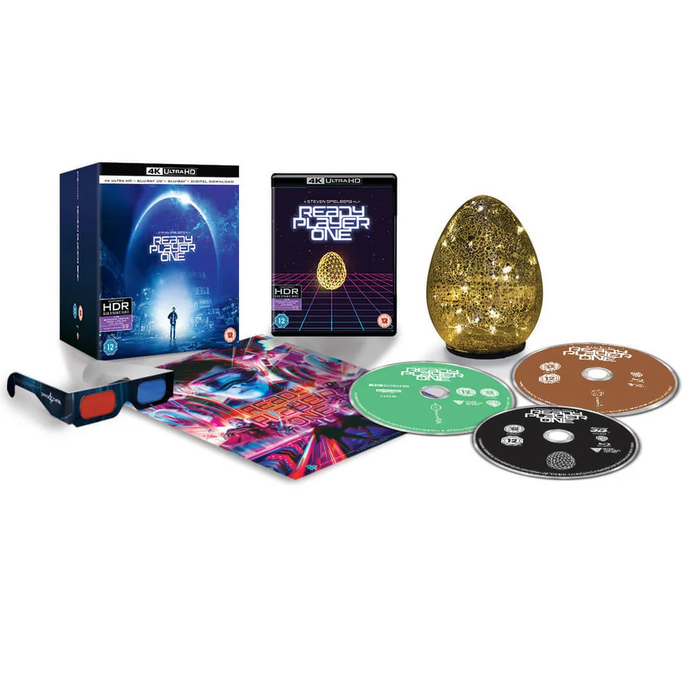 Ready Player One - 4K Ultra HD Zavvi Exclusive Egg Light Collector’s Edition (inclusief 3D Blu-ray & Blu-ray) Afbeelding 1
