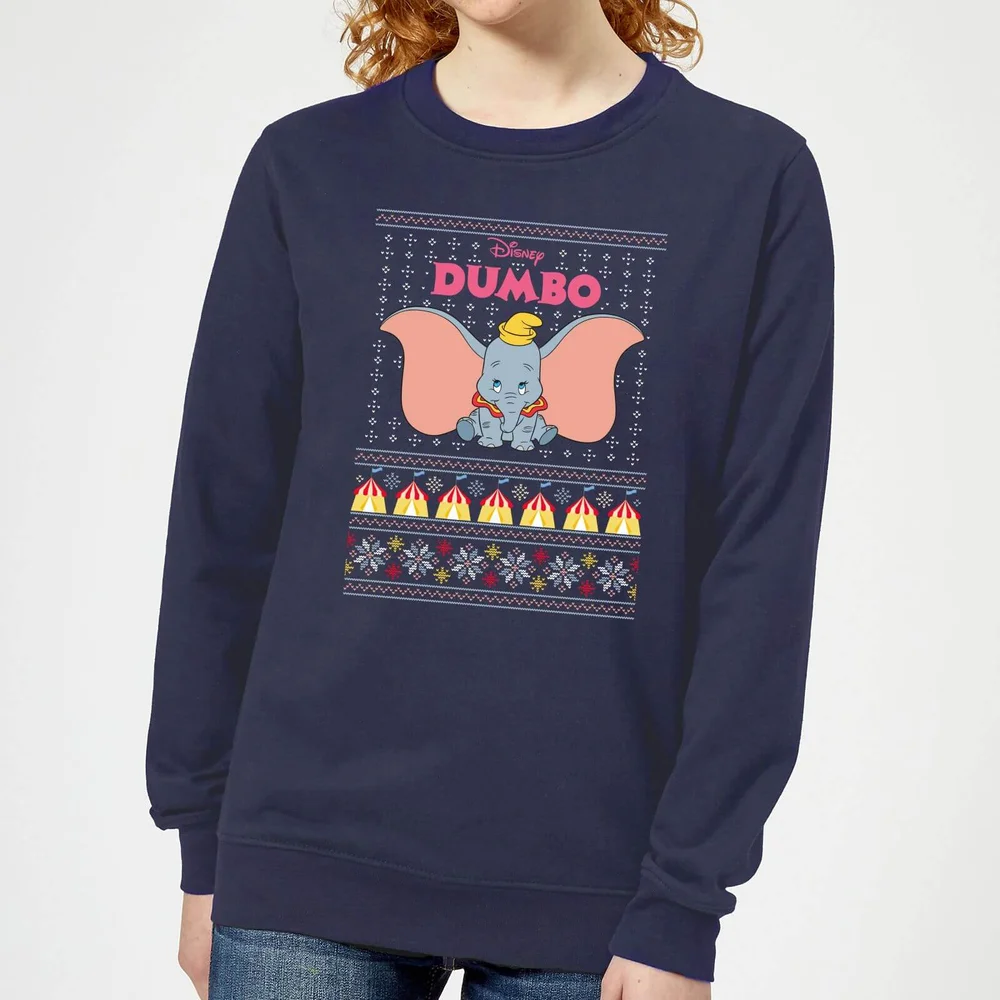 Disney Classic Dumbo Dames kersttrui - Navy - XS Afbeelding 1