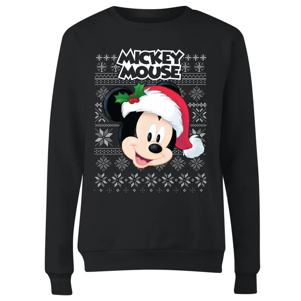 Disney Classic Mickey Mouse Dames kersttrui - Zwart - XS Afbeelding 1