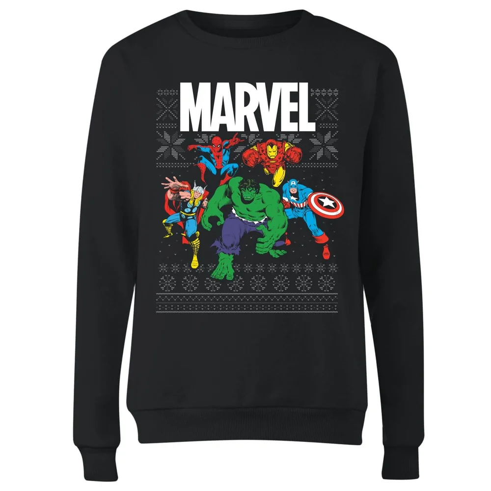 Marvel Avengers Group Dames kersttrui - Zwart - XS Afbeelding 1