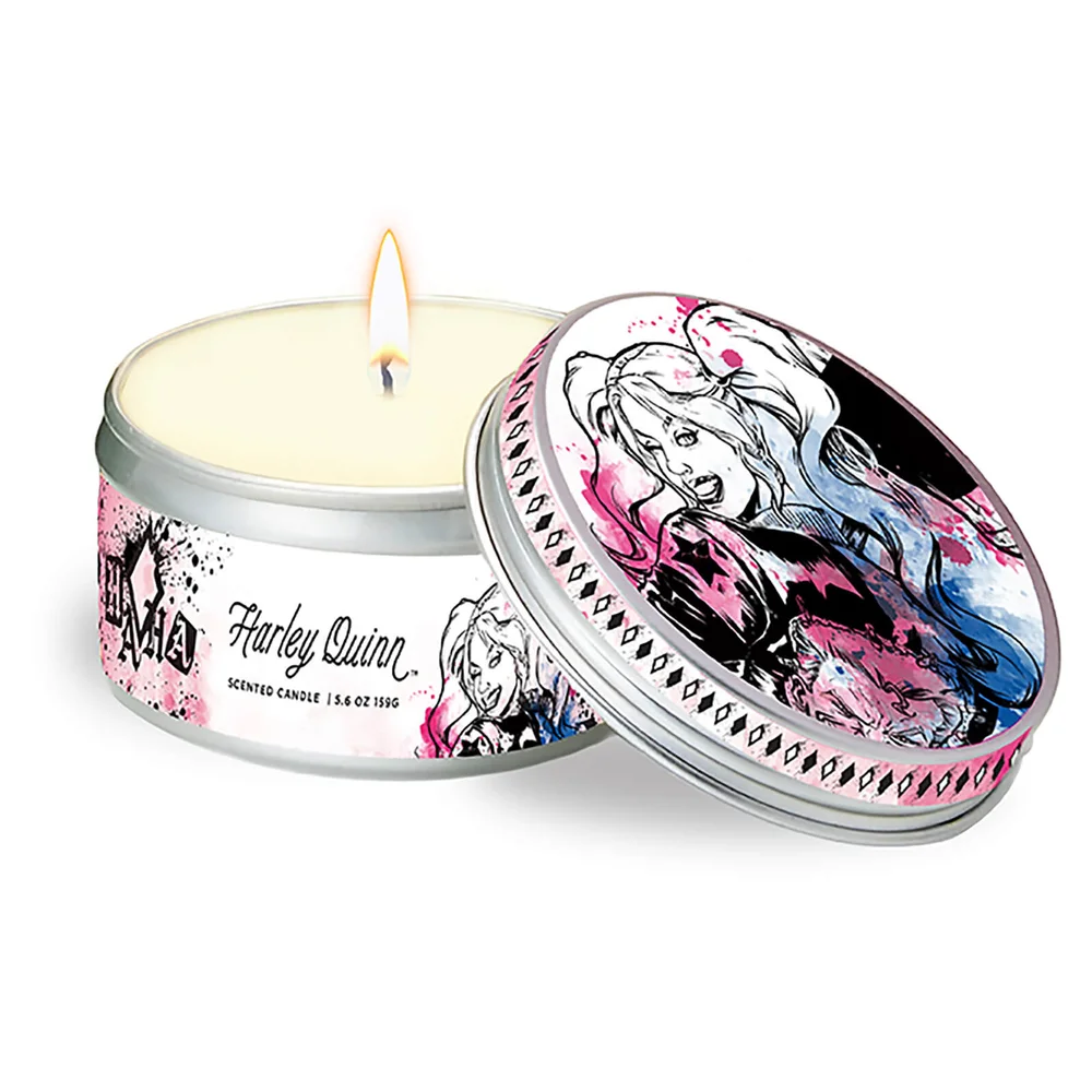 DC Comics (Large) Scented Tin Candle - Harley Quinn Afbeelding 1