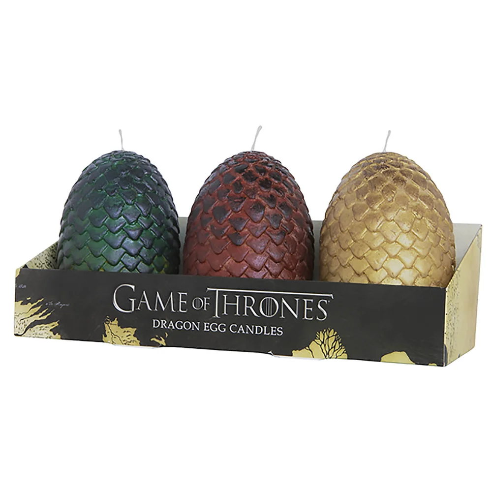 Game of Thrones Gebeeldhouwde kaarsen eieren (set van 3) Afbeelding 1