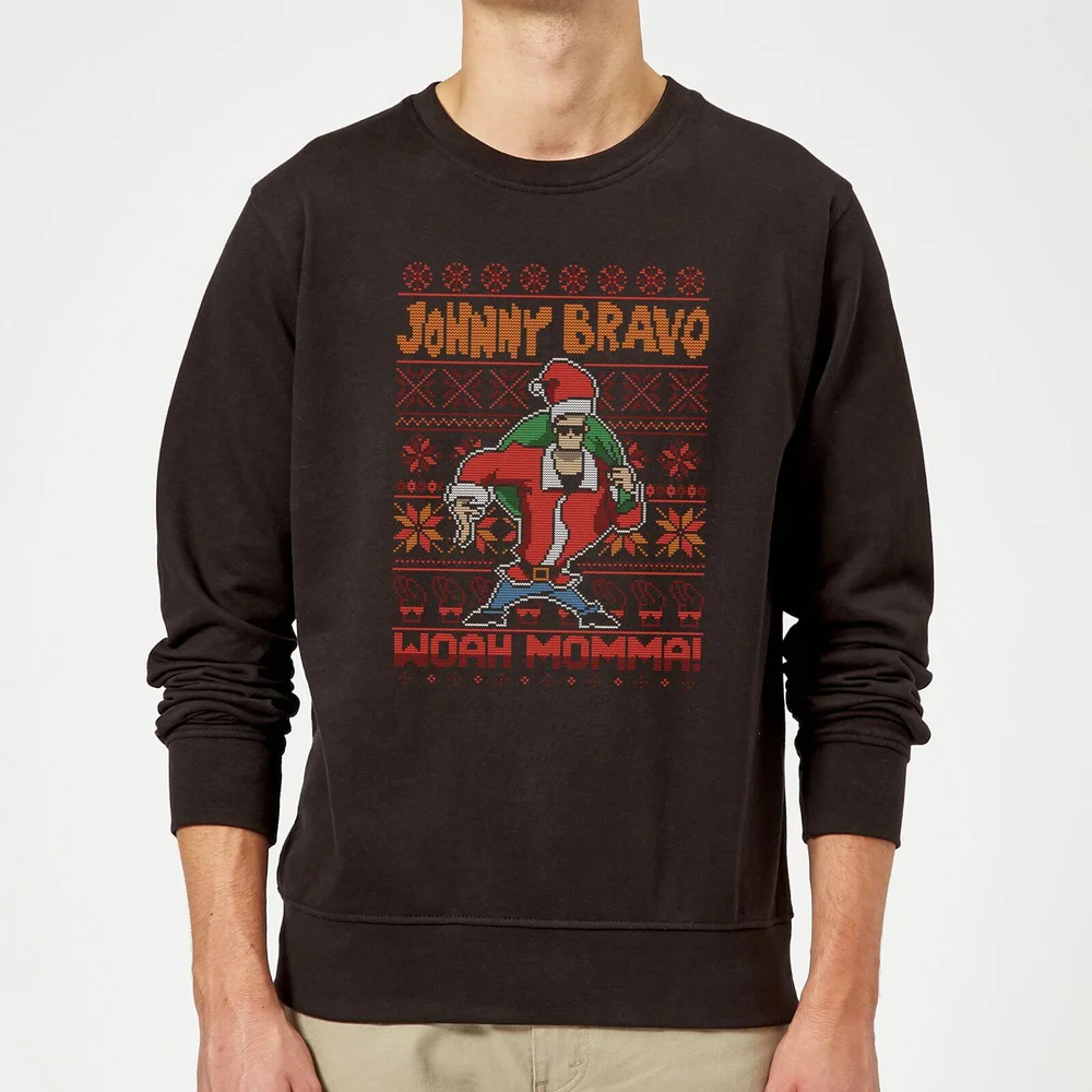 Johnny Bravo Kerstmis Trui - Zwart - S Afbeelding 1