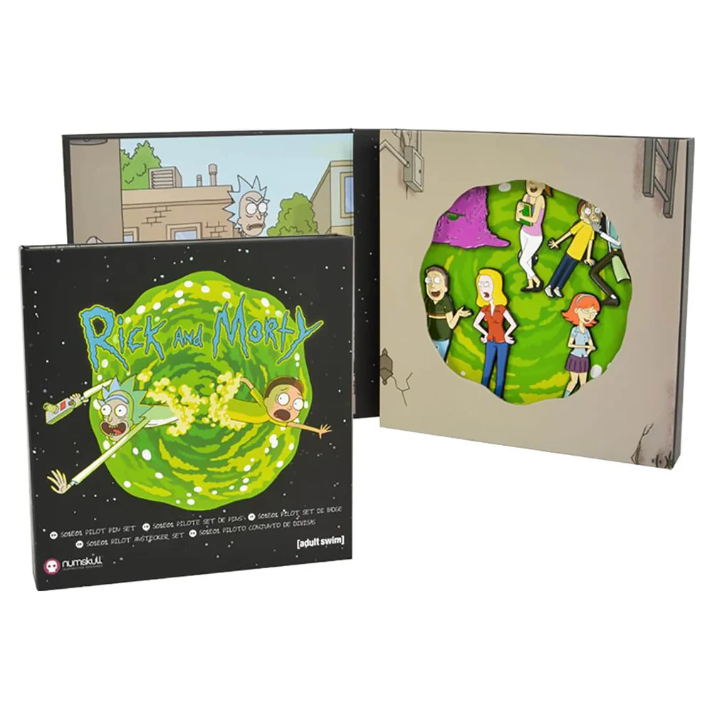 Officiële Rick and Morty speld badgeset Afbeelding 1