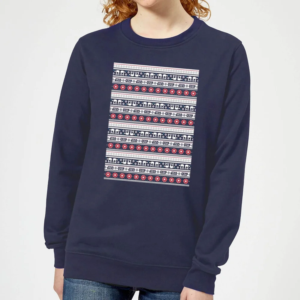 Star Wars AT-AT Pattern Dames kersttrui - Navy - XS Afbeelding 1