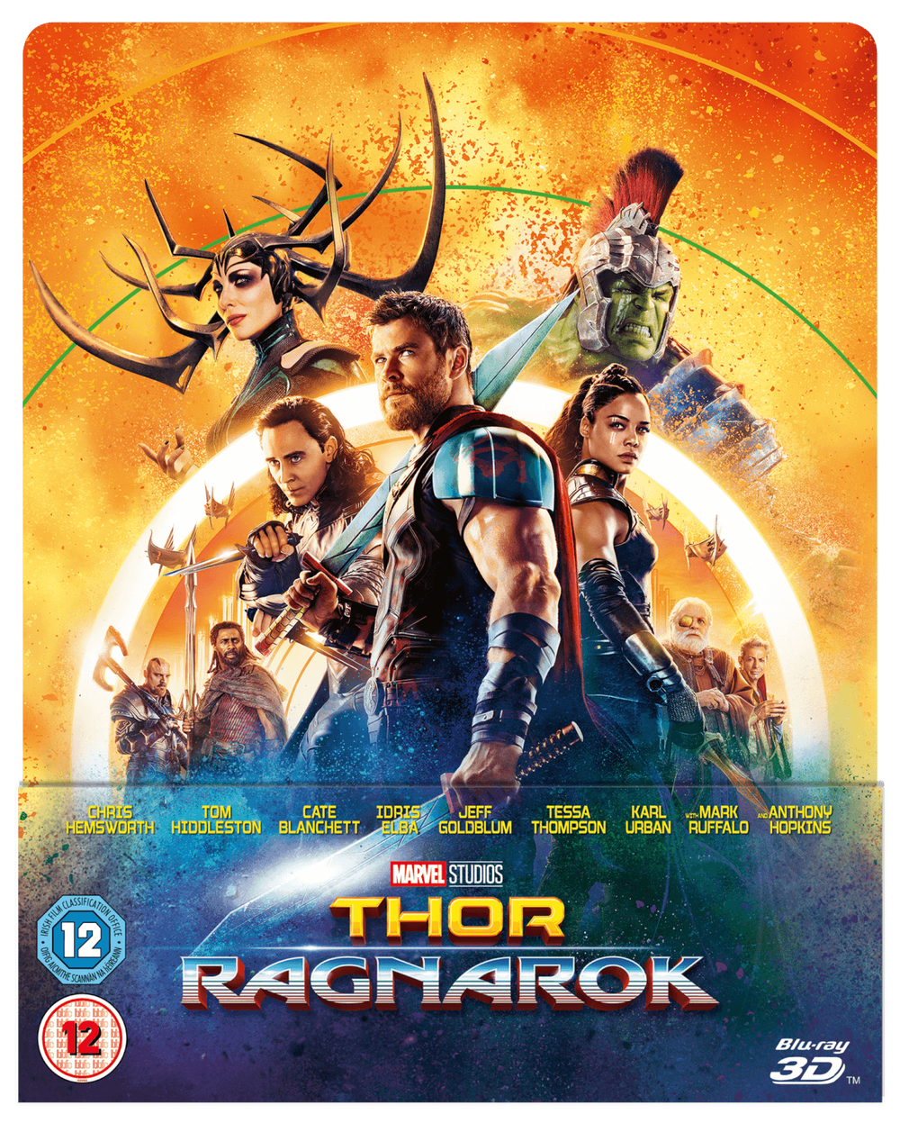 Thor Ragnarok 3D - Zavvi Exclusive Lenticular Edition SteelBook (Includes 2D Blu-ray) Afbeelding 1