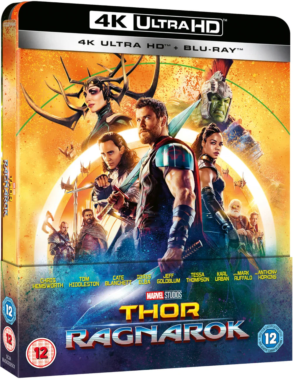 Thor Ragnarok 4K Ultra HD - Zavvi Exclusive Lenticular Edition SteelBook (Includes 2D Blu-ray) Afbeelding 1