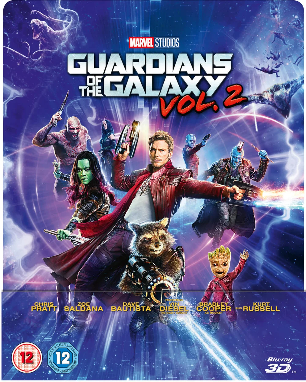 Guardians of the Galaxy Vol. 2 3D - Zavvi exclusief lenticulair editie steelnook (inclusief 2D Blu-ray) Afbeelding 1