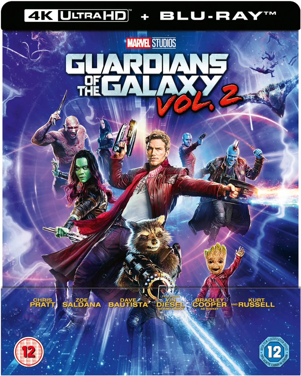 Guardians of the Galaxy Vol. 2 4K Ultra HD - Zavvi exclusief lenticulair editie Steelbook (inclusief 2D Blu-ray) Afbeelding 1