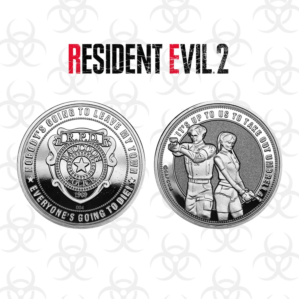 Resident Evil 2 limited edition verzamelmunt: zilveren variant Afbeelding 1