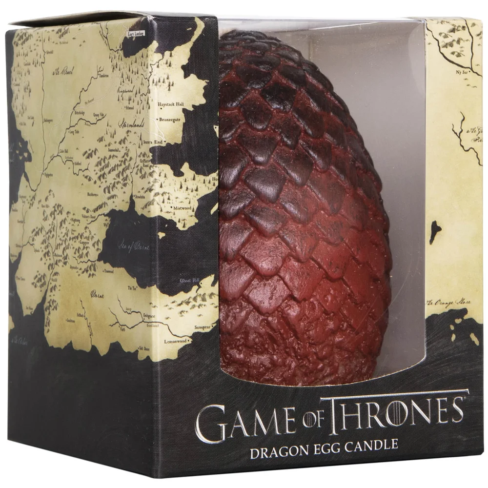 Game of Thrones gebeeldhouwde kaars ei - rood Afbeelding 1