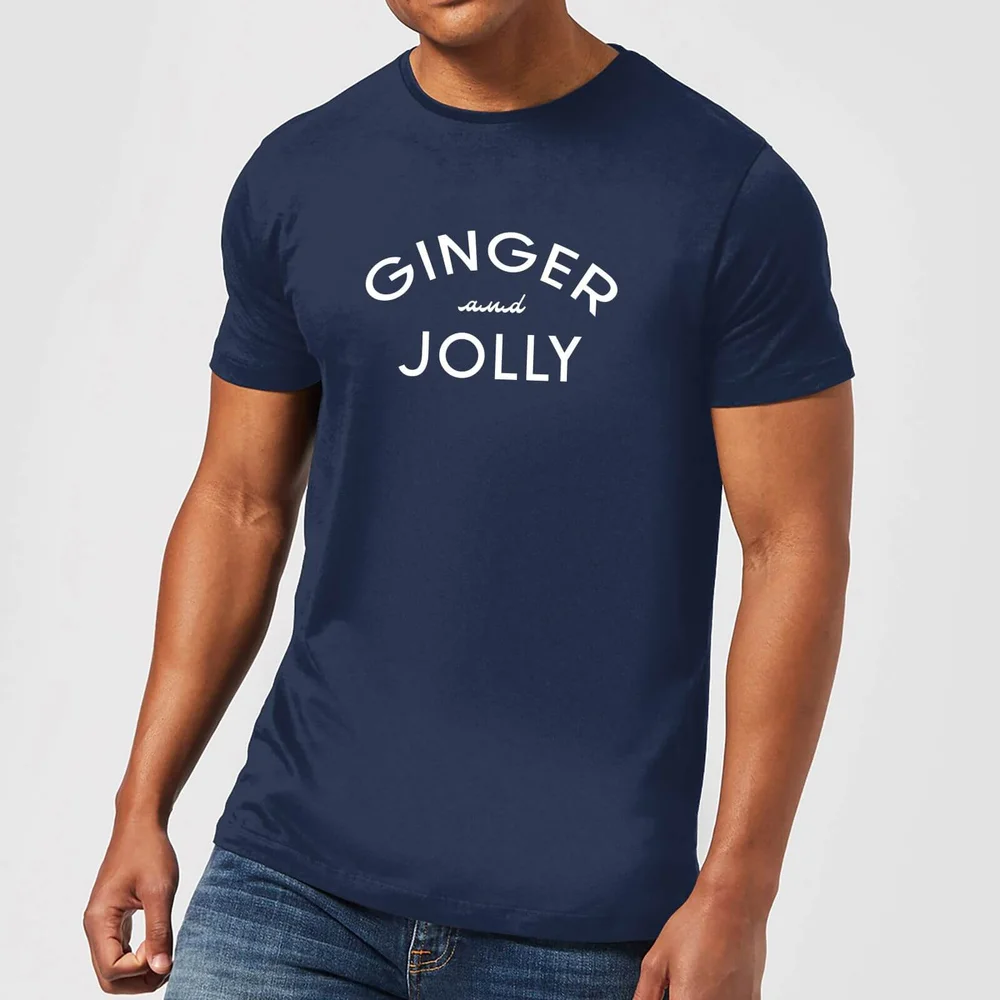 Ginger and Jolly Men's Christmas T-Shirt - Navy - S Afbeelding 1