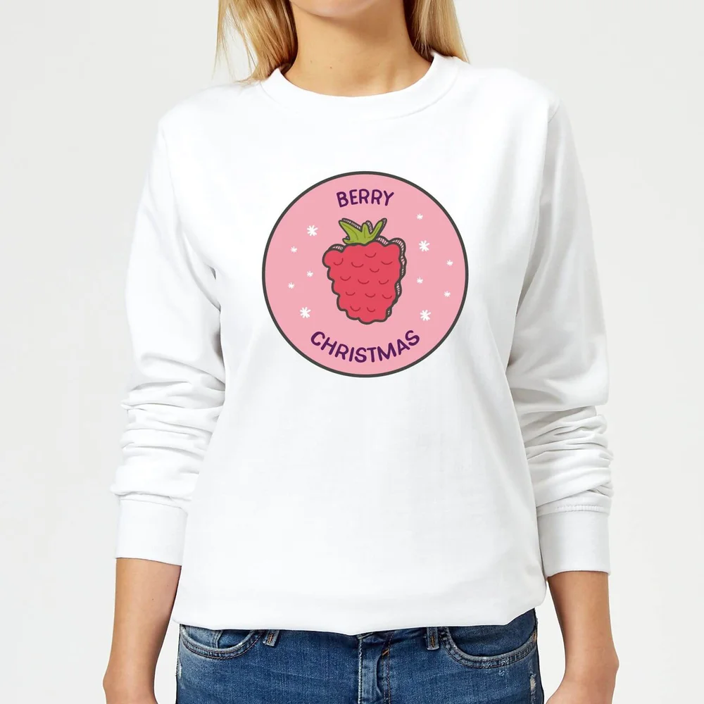 Berry Christmas Women's Christmas Sweatshirt - White - XS - Wit Afbeelding 1