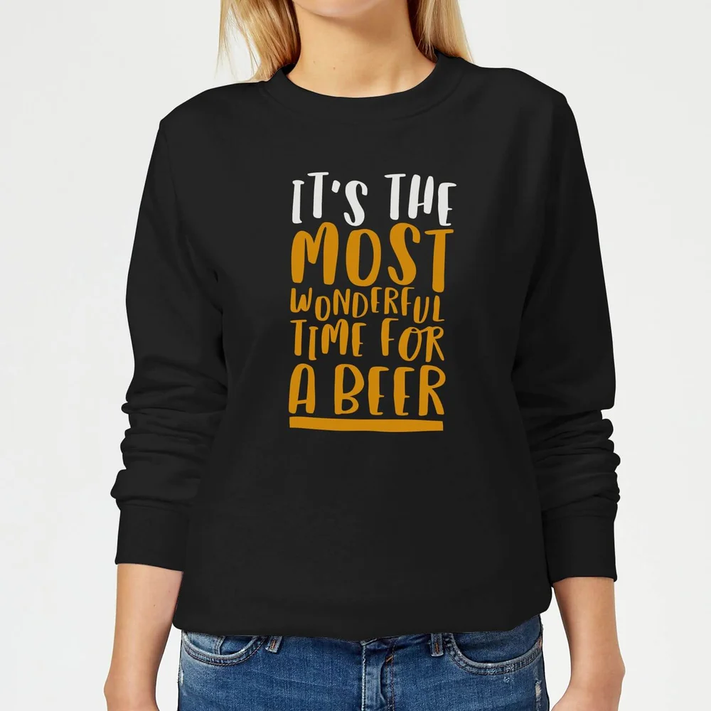 It's The Most Wonderful Time for A Beer Women's Christmas Sweatshirt - Black - XS - Zwart Afbeelding 1