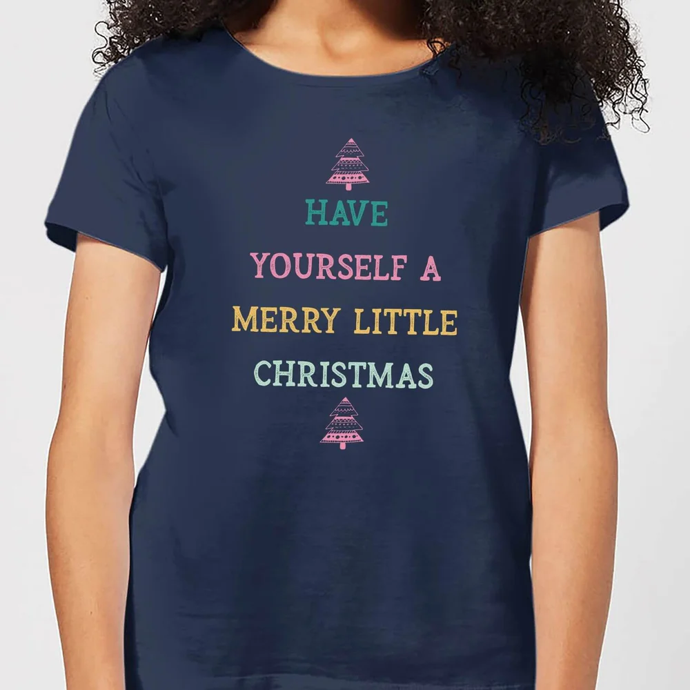 Have Yourself A Merry Little Christmas Women's Christmas T-Shirt - Navy - XS - Navy blauw Afbeelding 1