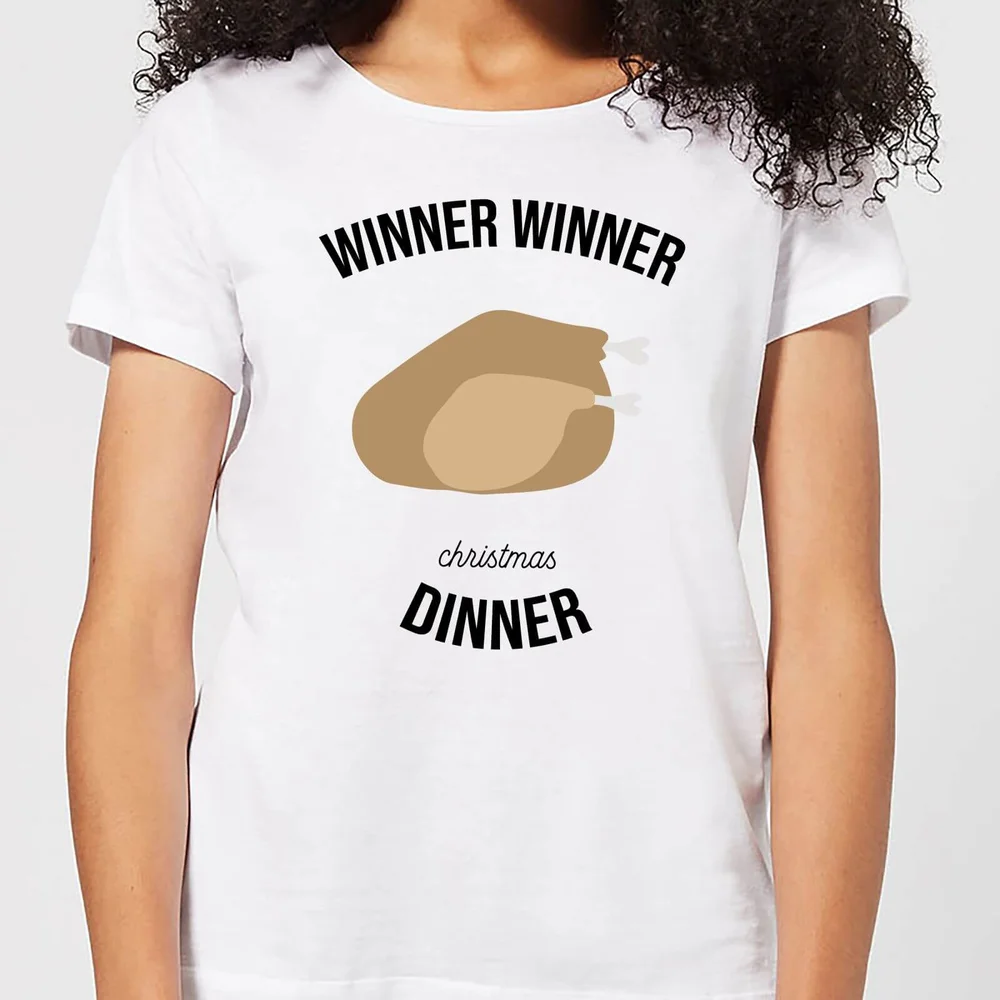 Winner Winner Christmas Dinner Women's Christmas T-Shirt - White - XS - Wit Afbeelding 1