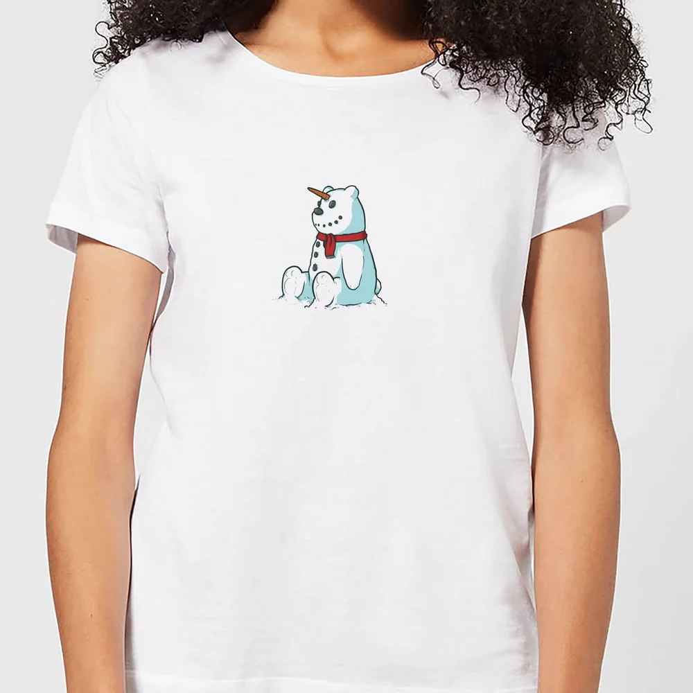 Unicorn Snowman Women's Christmas T-Shirt - White - XS - Wit Afbeelding 1