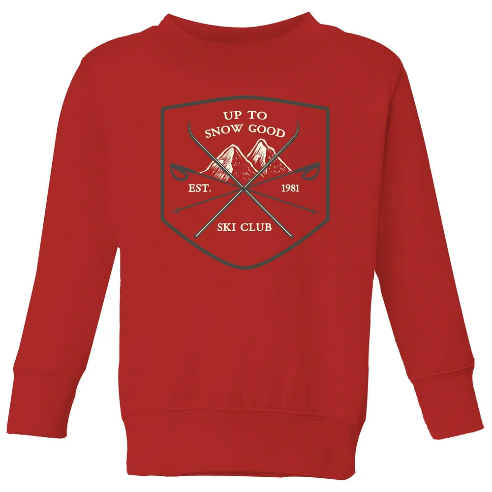 Up To Snow Good Kids' Christmas Sweatshirt - Red - 98/104 (3-4 jaar) - Rood Afbeelding 1