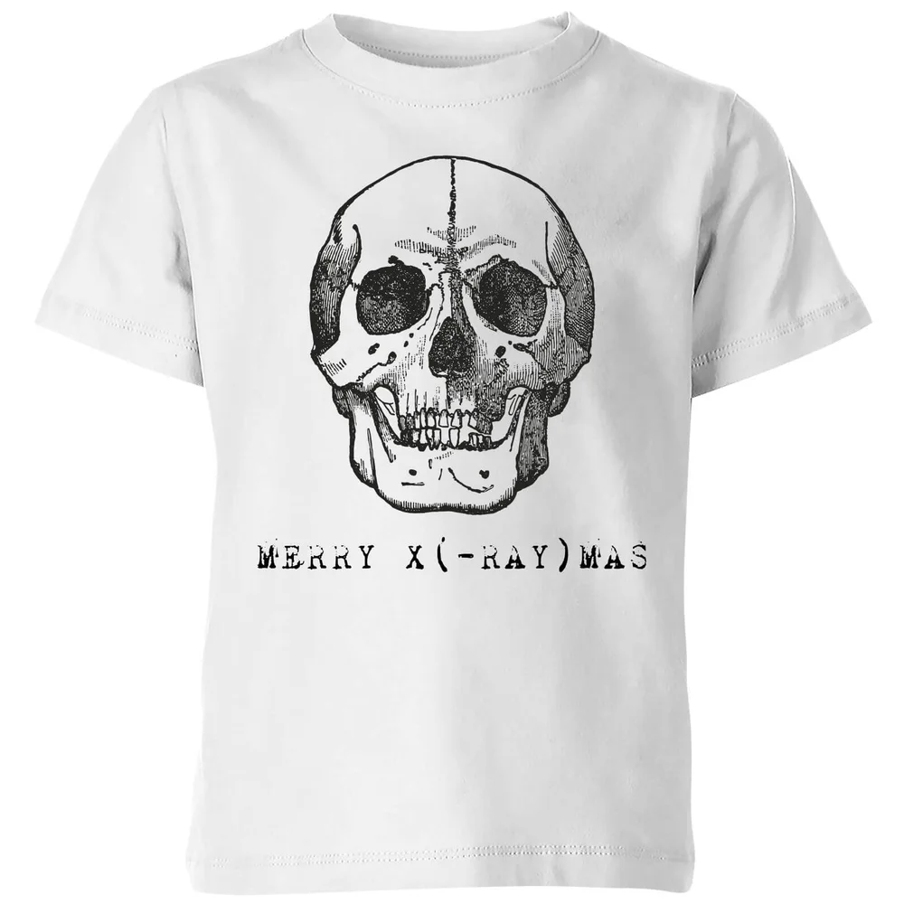 Merry X(-Ray) Mas Kids' Christmas T-Shirt - White - 98/104 (3-4 jaar) - Wit Afbeelding 1