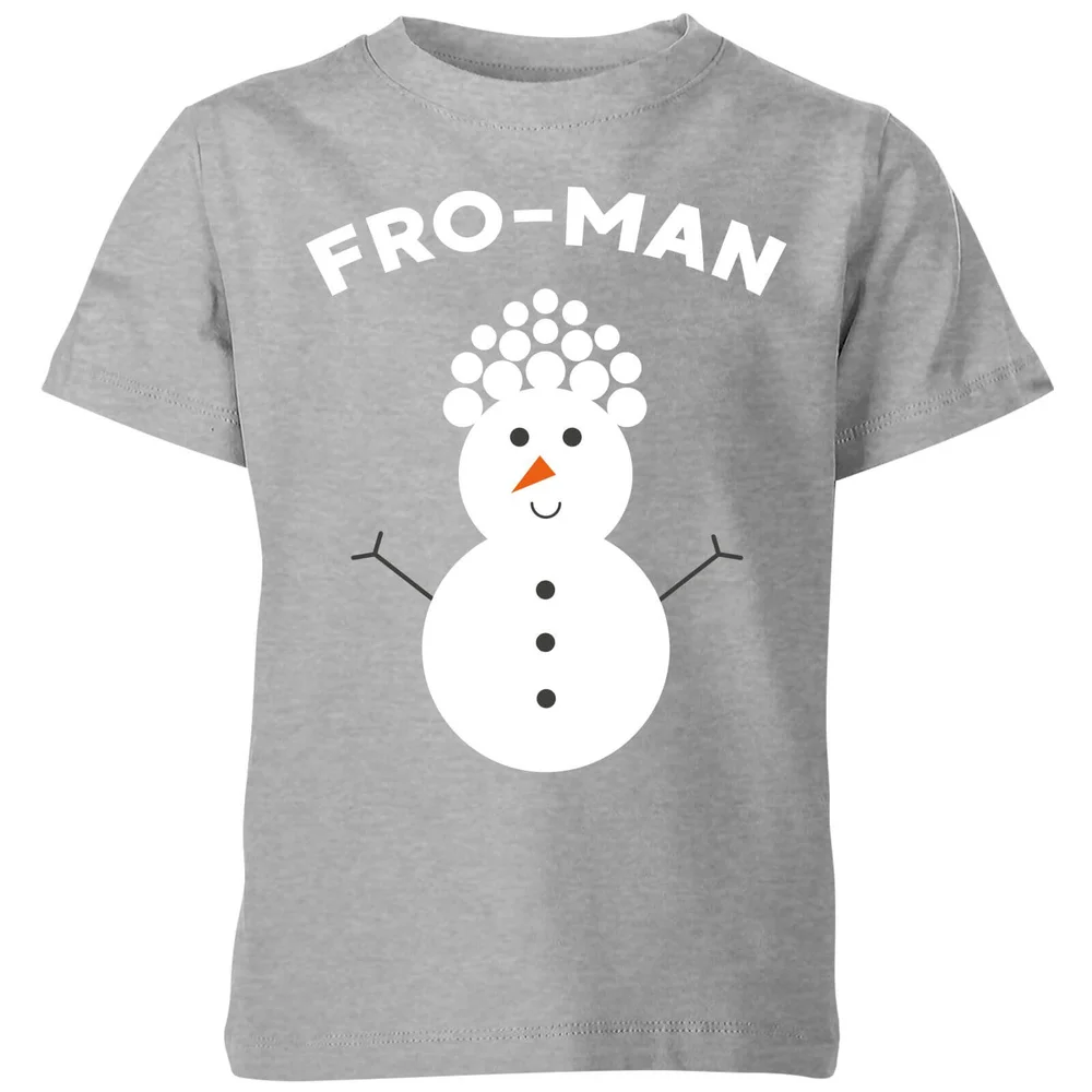 Fro-Man Kids' Christmas T-Shirt - Grey - 98/104 (3-4 jaar) - Grijs Afbeelding 1