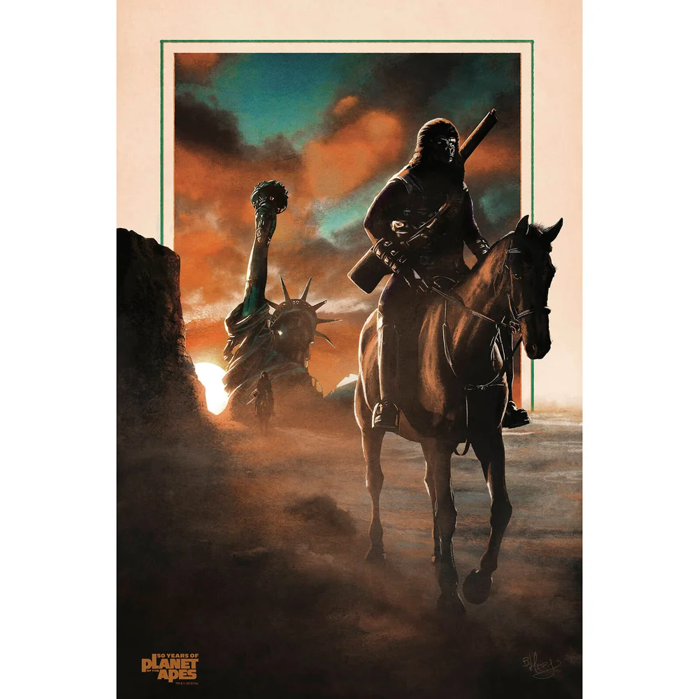 Planet of the Apes 50e Jubileum 40 cm x 61 cm Fine art Giclee door Brendan Henry - Zavvi Exclusieve Tijdgebonden Editie Afbeelding 1