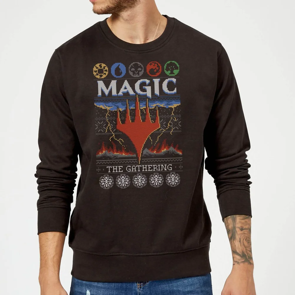 Magic: The Gathering Colours Of Magic kersttrui - Zwart - S Afbeelding 1