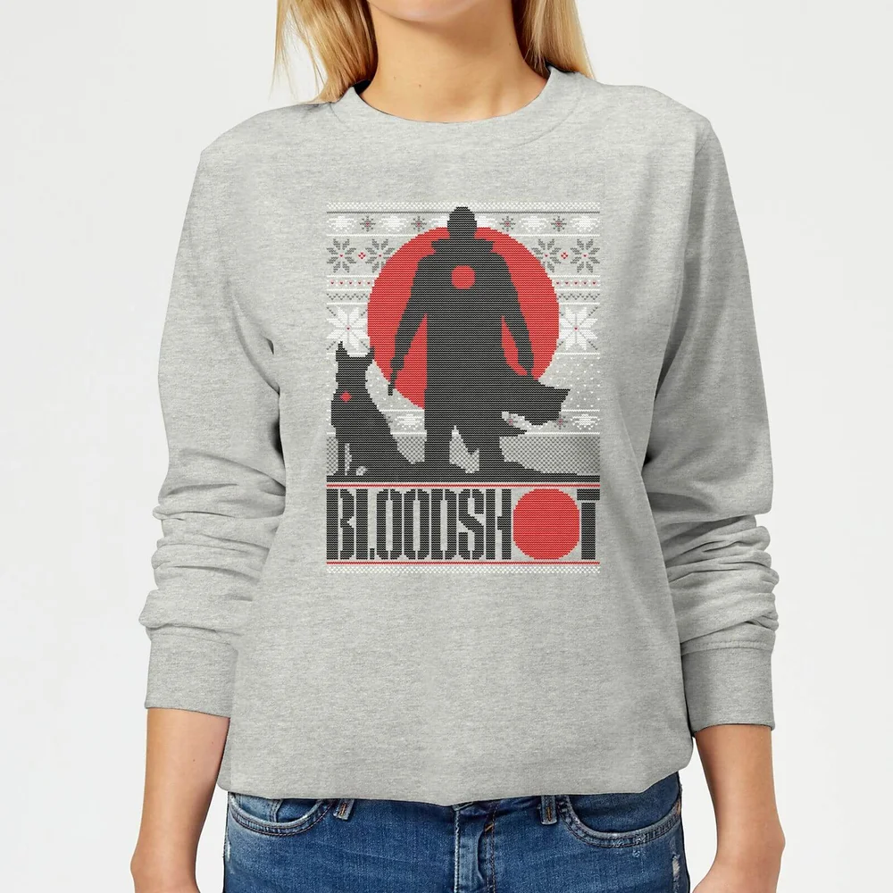 Valiant Bloodshot Women's Holiday Sweatshirt - Grey - 3XL - Grijs Afbeelding 1
