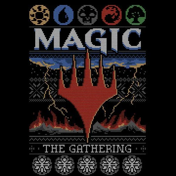Magic: The Gathering Colours Of Magic Knit Dames Kerst T-shirt - zwart