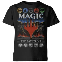 Magic: The Gathering Colours Of Magic Knit Kinder Kerst T-shirt - zwart