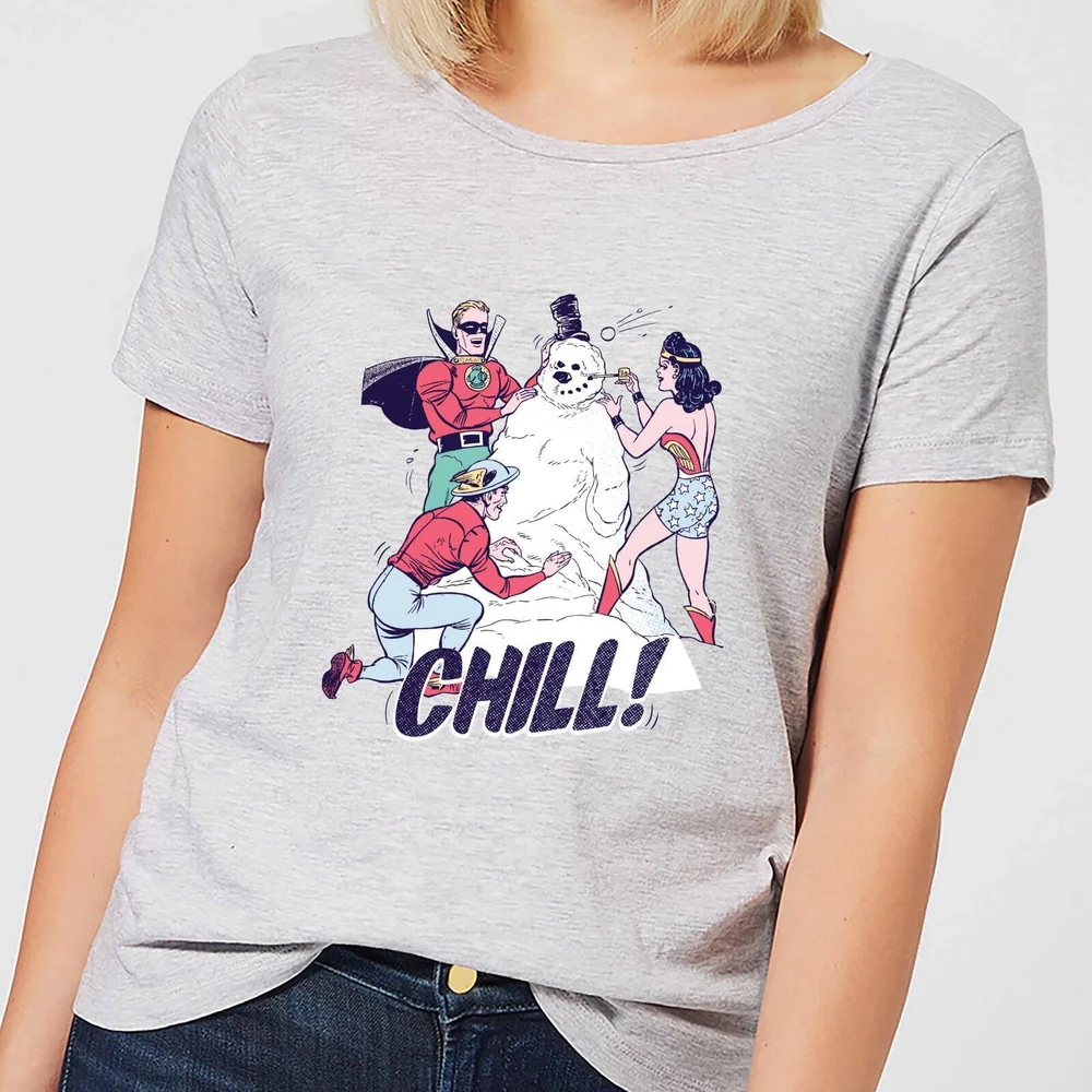 DC Chill! Women's Christmas T-Shirt - Grey - XS Afbeelding 1