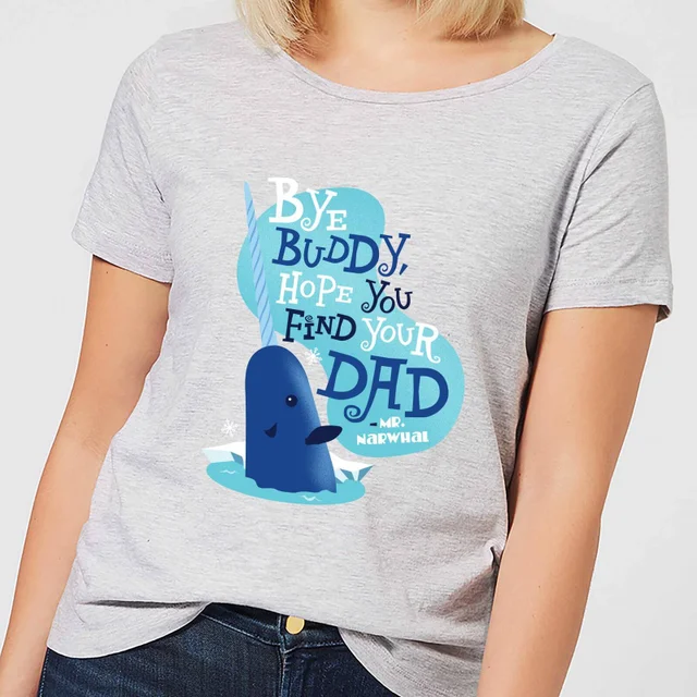 Elf Bye Buddy Women's Christmas T-Shirt - Grey