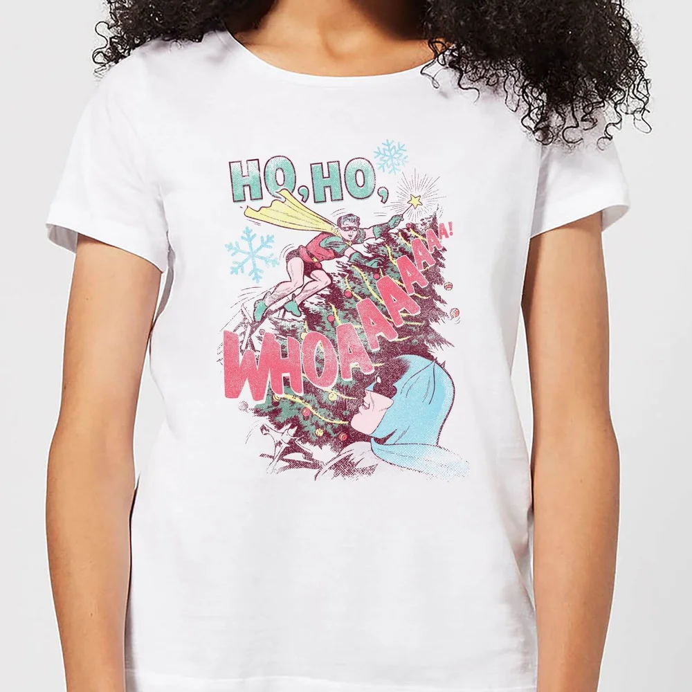 DC Ho Ho Whoaaaaaaa Women's Christmas T-Shirt - White - XS Afbeelding 1
