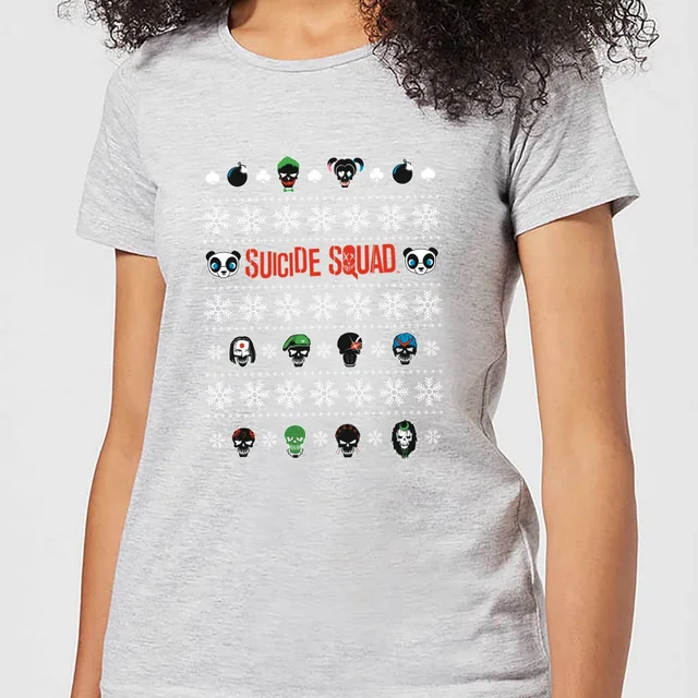 DC Suicide Squad Women's Christmas T-Shirt - Grey