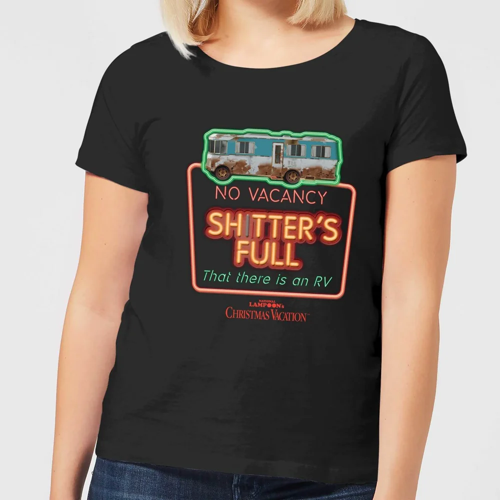 National Lampoon No Vacancy Women's Christmas T-Shirt - Black - S Afbeelding 1
