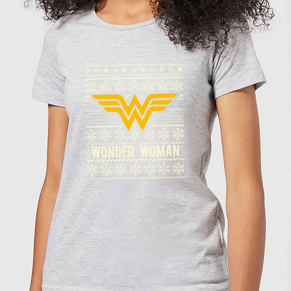 DC Wonder Woman Women's Christmas T-Shirt - Grey - XS Afbeelding 1