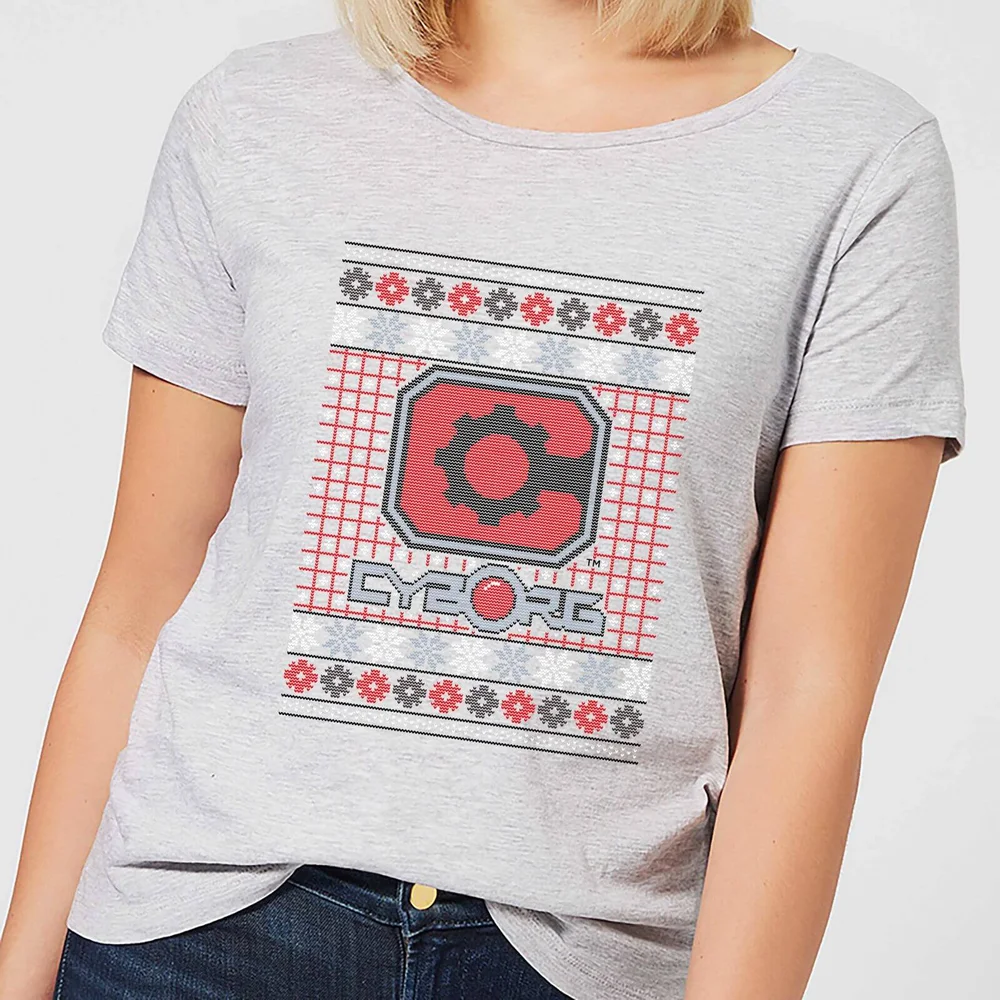 DC Cyborg Knit Women's Christmas T-Shirt - Grey - XS Afbeelding 1