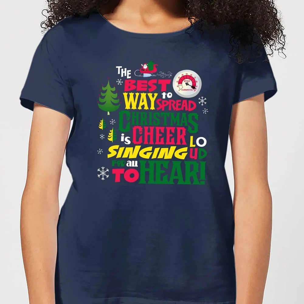 Elf Christmas Cheer Women's Christmas T-Shirt - Navy - XS Afbeelding 1