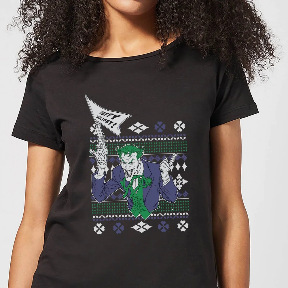 DC Joker Women's Christmas T-Shirt - Black - XS Afbeelding 1