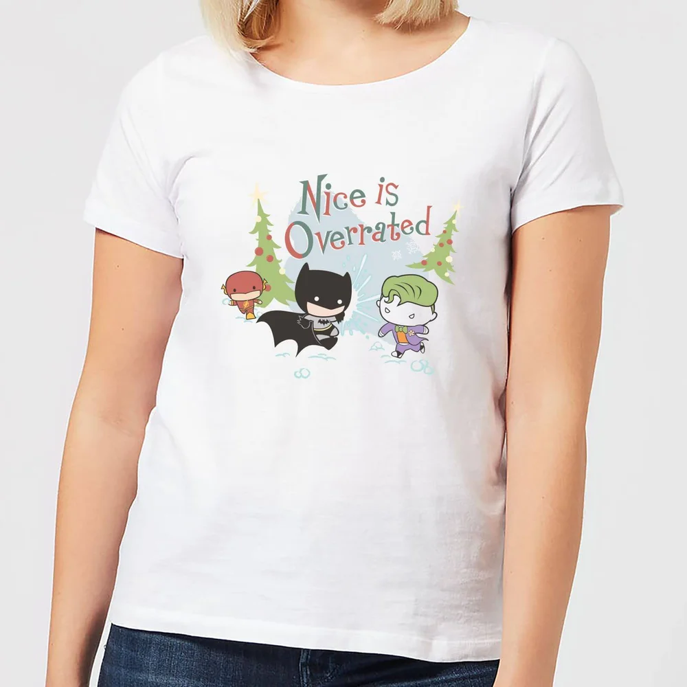 DC Nice Is Overrated Women's Christmas T-Shirt - White - XS Afbeelding 1
