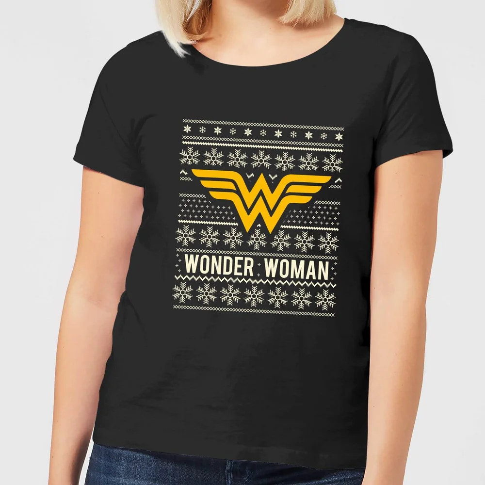 DC Wonder Woman Women's Christmas T-Shirt - Black - XS Afbeelding 1