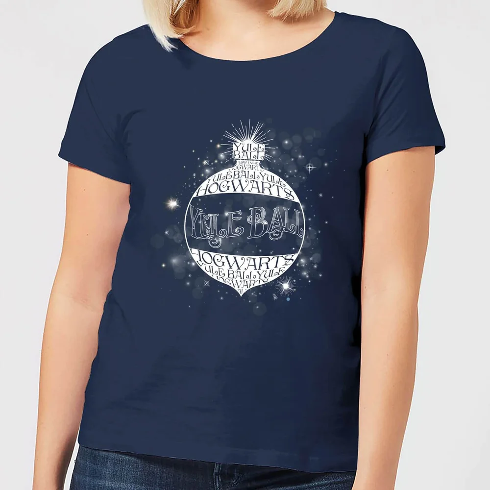 Harry Potter Yule Ball Baubel dames kerst t-shirt - Navy - S Afbeelding 1