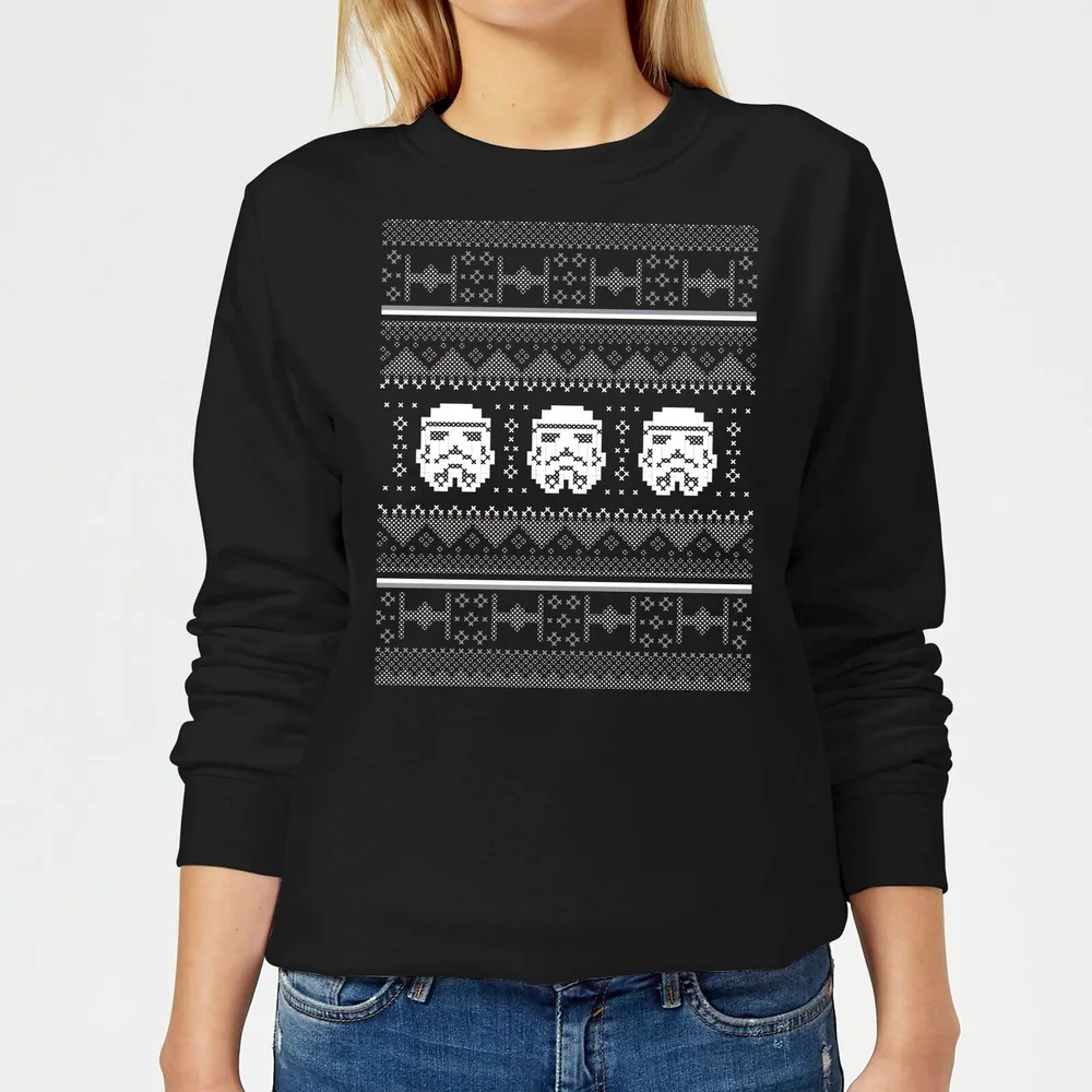Star Wars Stormtrooper Knit Women's Christmas Jumper - Black - XS Afbeelding 1