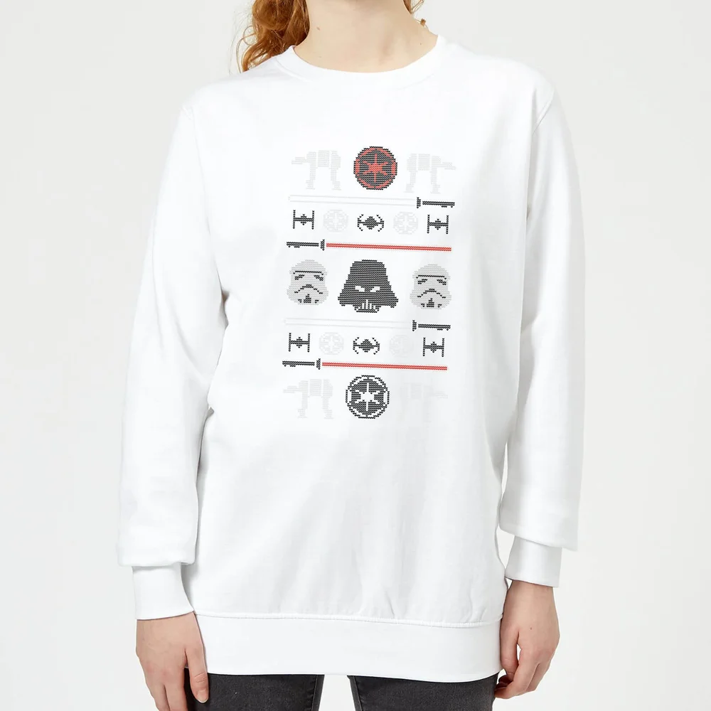 Star Wars Imperial Knit Women's Christmas Jumper - White - XS Afbeelding 1
