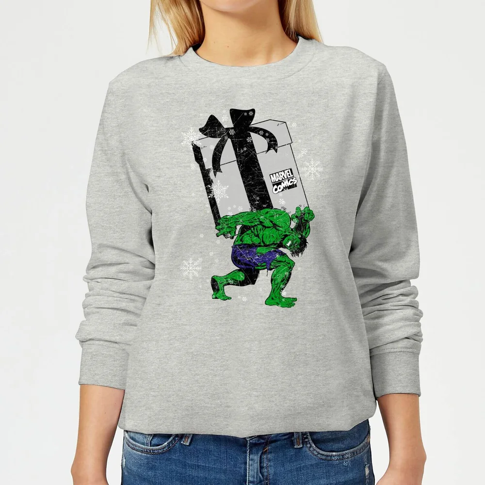 Marvel The Incredible Hulk Cadeau dames kersttrui - Grijs - 3XL Afbeelding 1