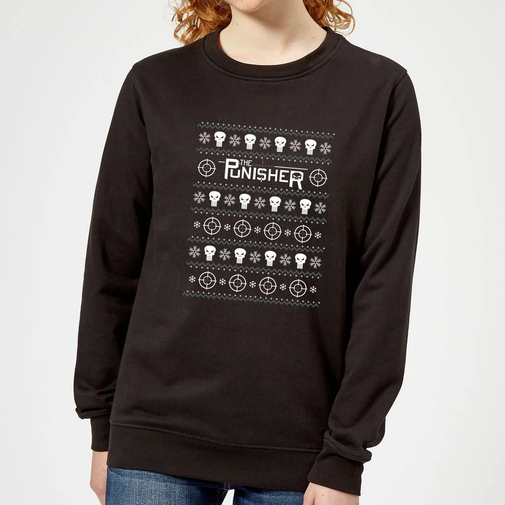 Marvel Punisher dames Christmas trui - Zwart - XS Afbeelding 1